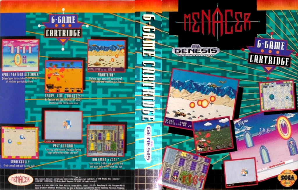 Menacer 6-Game Cartridge (USA, Europe)